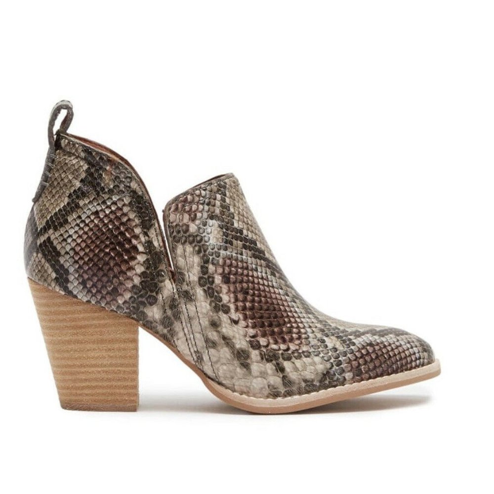 NIB Jeffrey Campbell Shark Snake-Embossed Leather